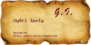 Győri Ipoly névjegykártya